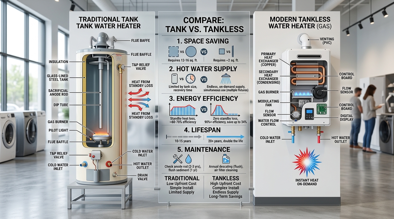 Tank vs Tankless Water Heater: Which Is Best?