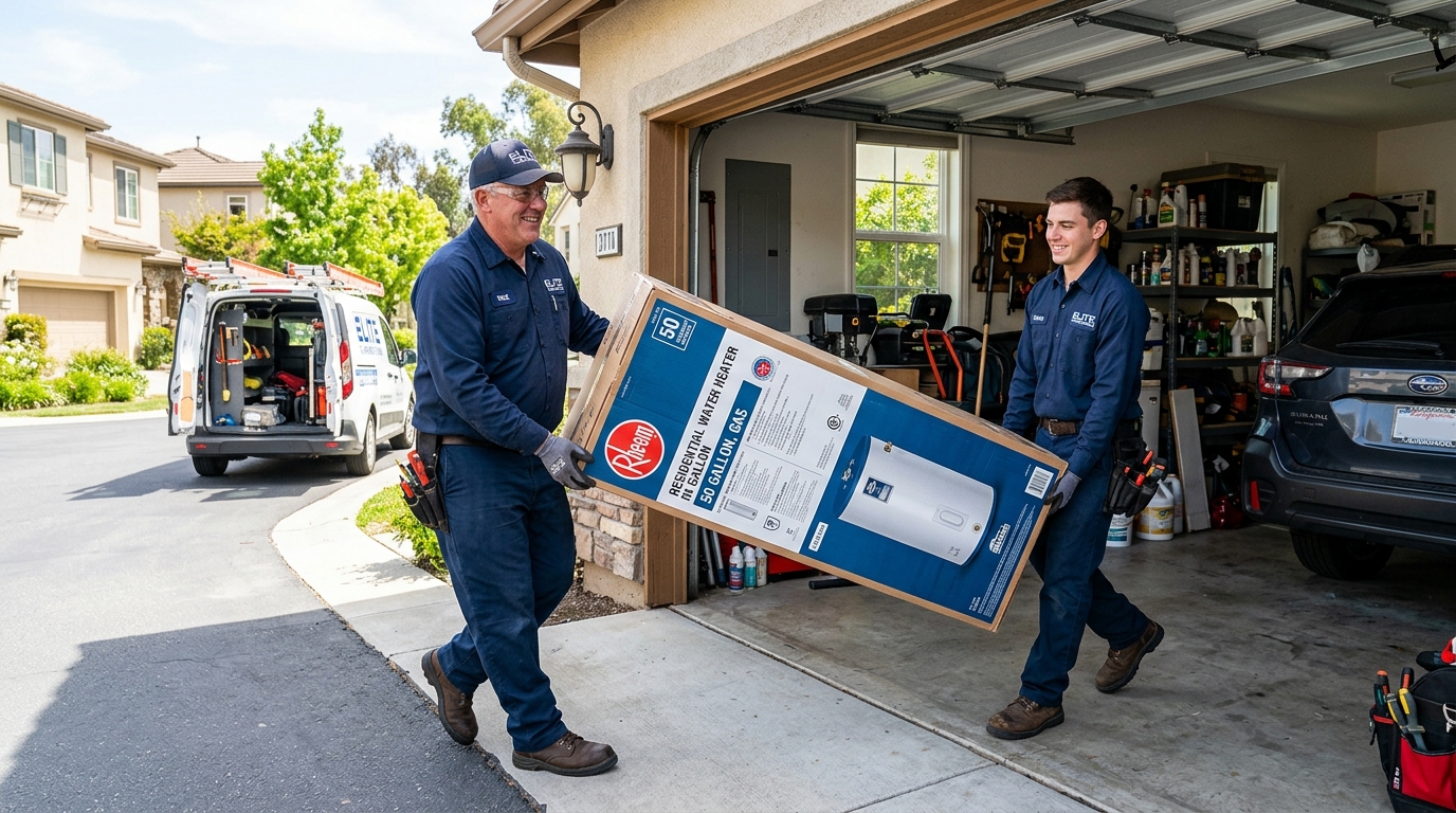 Water Heater Installation in Unfinished Basement